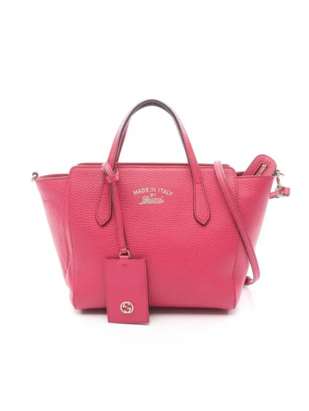 ★SOLD★ Gucci Handbag Swing Mini Pink Leather B - Picture 1 of 15